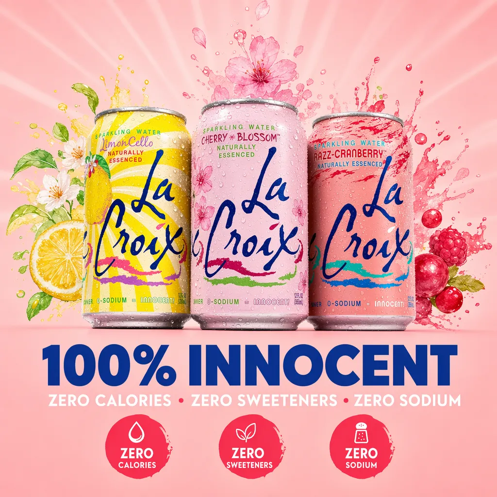 Pixii-designed Amazon listing infographic for LaCroix sparkling water